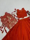 Pc 563 Vichitra Silk Embroidery Work Party Wear Indo Western Suppliers In India